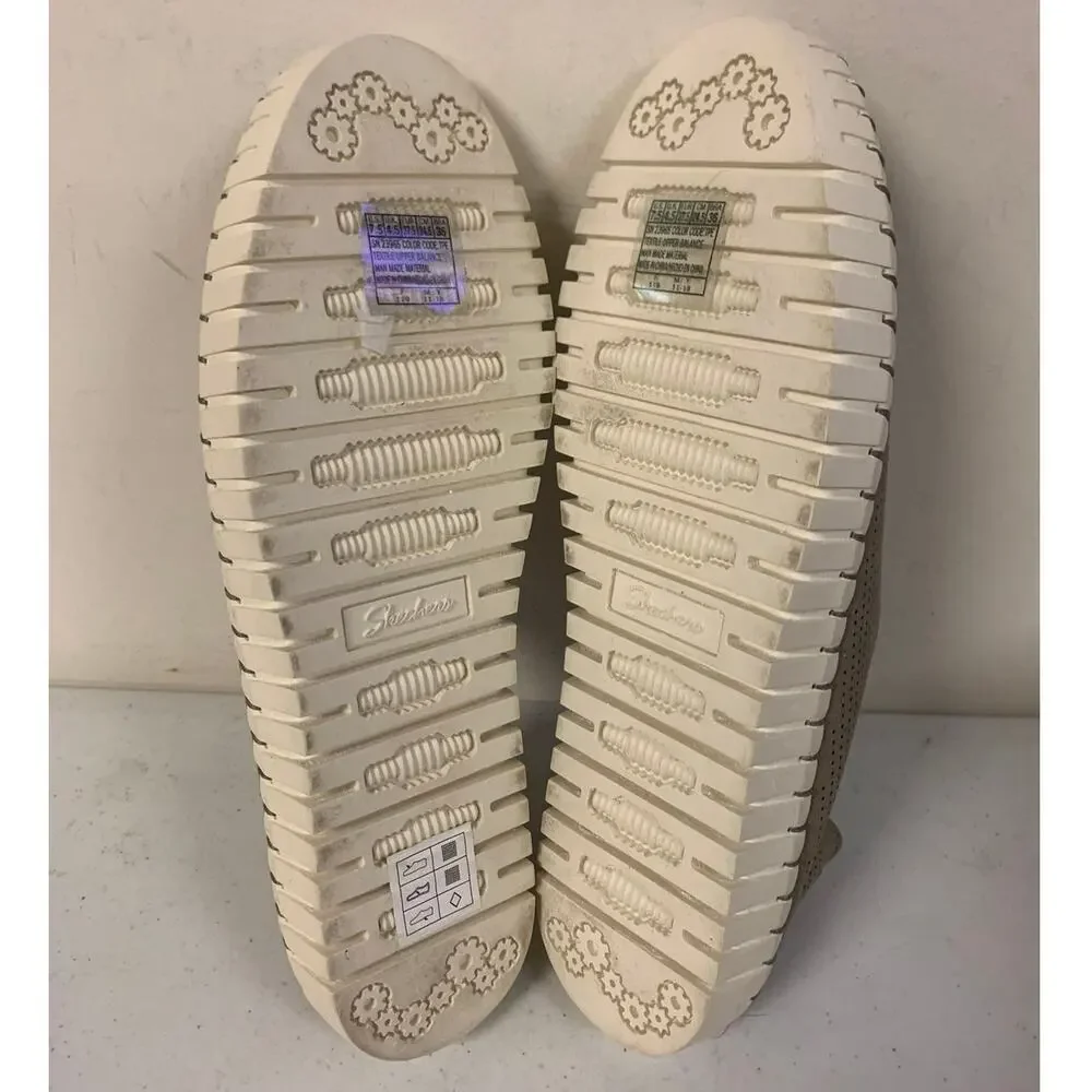 Skechers Women’s Size 7.5 Espadrilles Casual Slip On Sneakers, Taupe